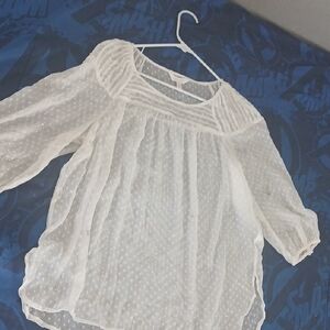 LC Lauren Conrad Elegant White Women's Top